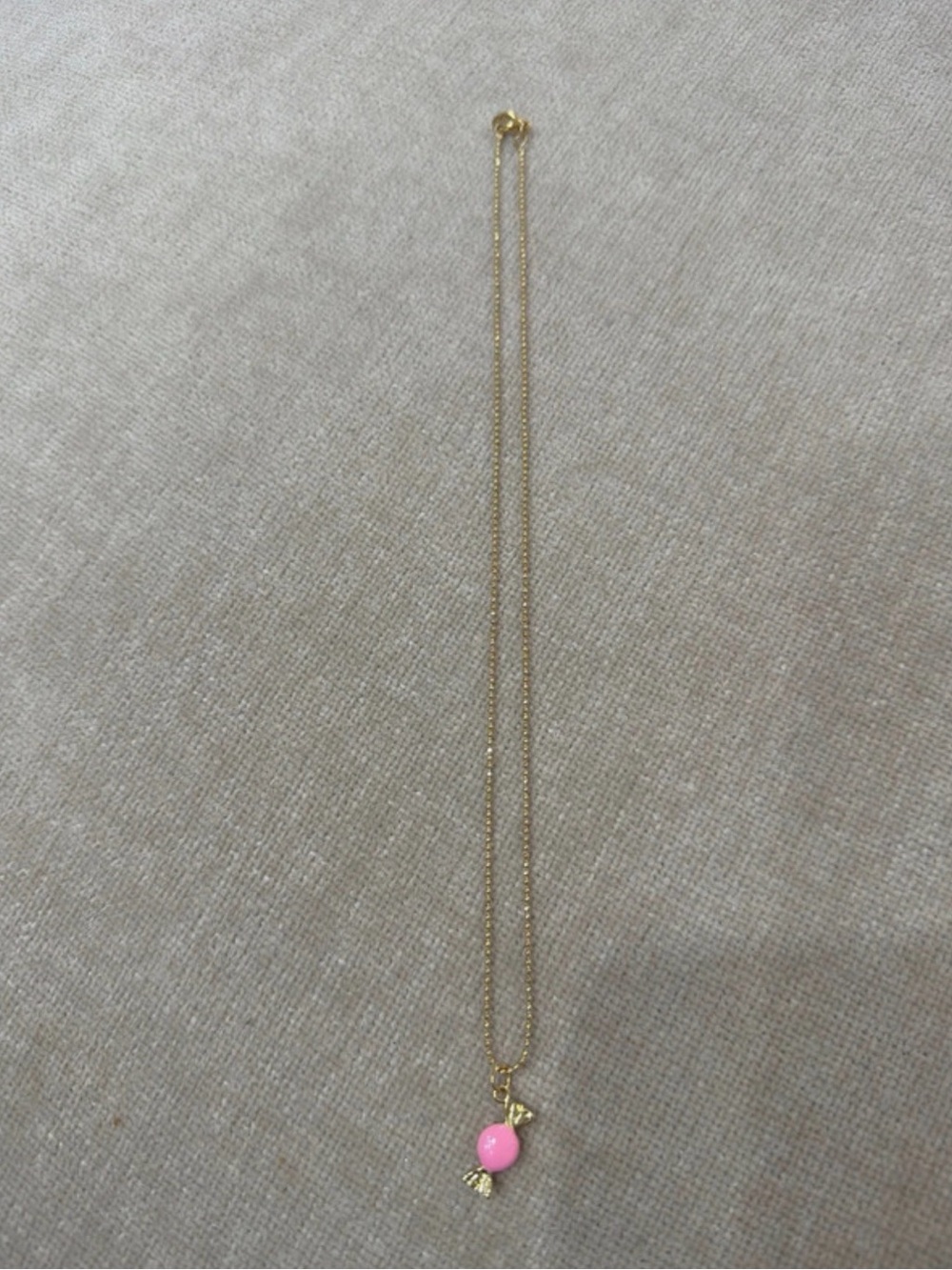 & Other Stories Gold-Tone Necklace with Pink Candy Charm